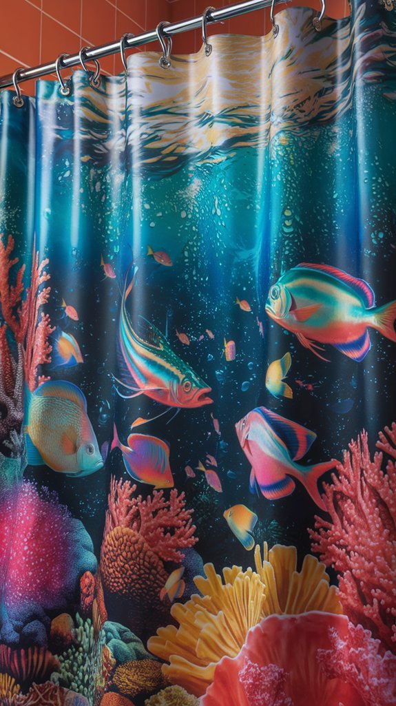 decorative shower curtain design