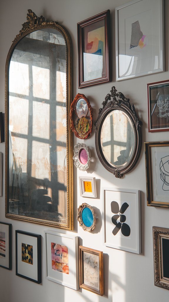 mirrors enhance wall art