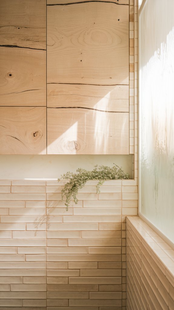natural materials accent wall