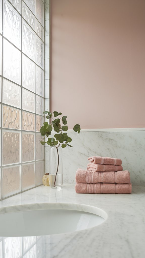 soft soothing pink hues