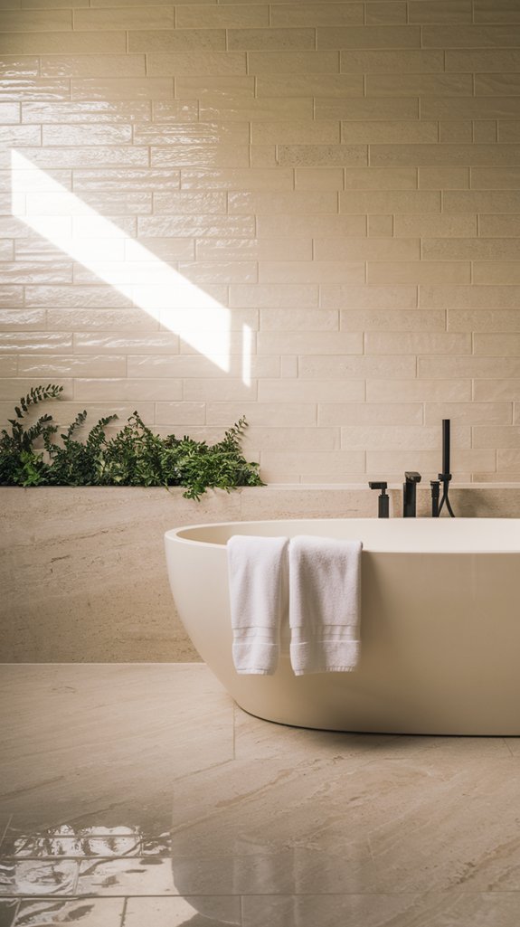 subtle color bathroom design